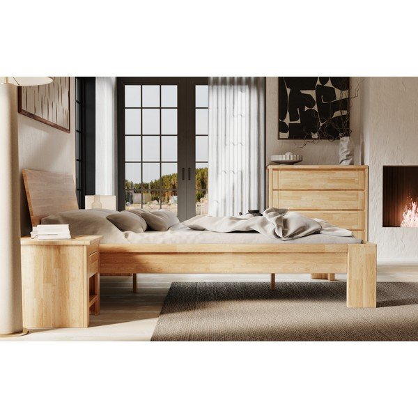 Comodă în culoare naturală joasă din lemn de stejar 105x96 cm Timo – Olivia Living-image-4