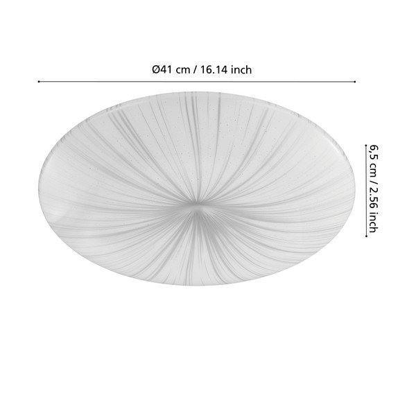 Plafonieră albă/argintie LED NIEVES – EGLO-image-2