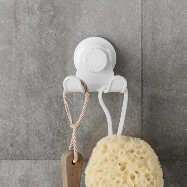 Cârlig alb autoadeziv din plastic reciclat Flex Adhesive – Umbra-image-2