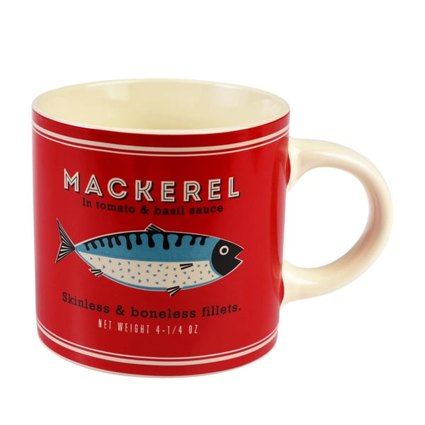 Cană roșie-crem din ceramică 350 ml Fish – Rex London-image-2