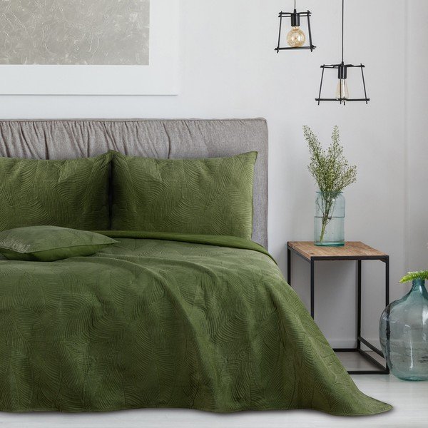Cuvertură verde pentru pat dublu 240x260 cm Palsha – AmeliaHome-image-1