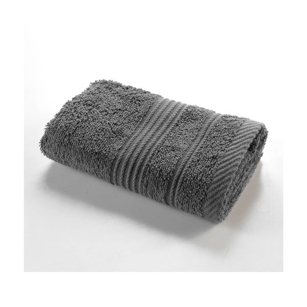 Prosop gri închis din bumbac din frotir 30x50 cm Tendresse – douceur d'intérieur