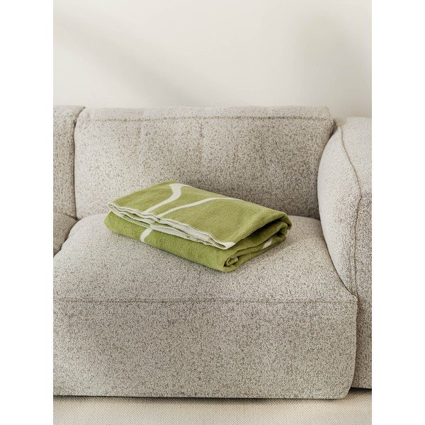 Pătură verde/crem 150x200 cm Felu – noo.ma-image-2