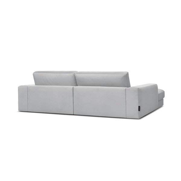 Colțar gri deschis cu tapițerie din catifea (cu colț pe partea stângă/cu șezlong) Sierra – Bobochic Paris-image-4