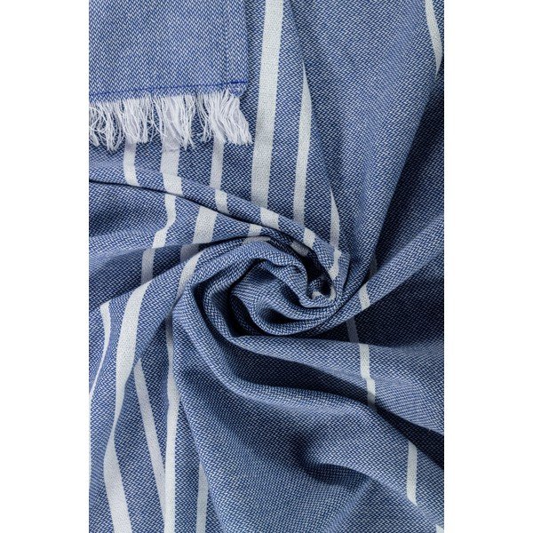 Pătură albastră din bumbac 150x200 cm Solene – Tiseco Home Studio-image-1