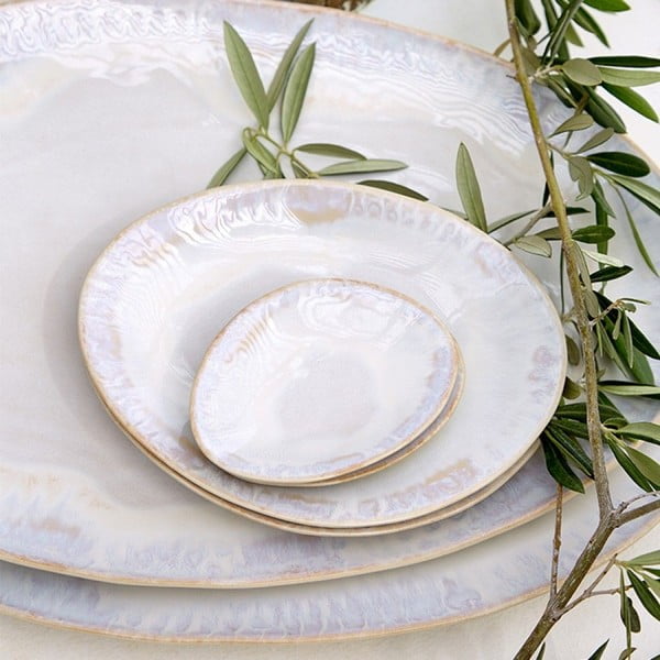 Platou servire din gresie ceramică Costa Nova Brisa, alb-image-1