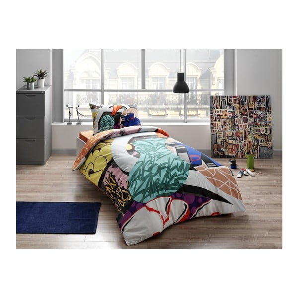 Set lenjerie de pat din bumbac pentru pat de o persoană Ranforce Deanna, 160 x 220 cm