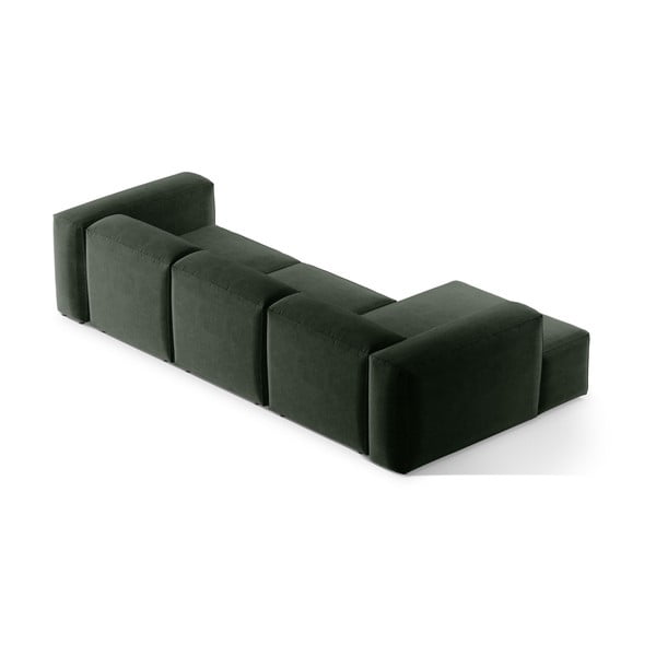 Colțar verde (cu colț pe partea stângă/cu șezlong) Bergamo – Cosmopolitan Design-image-4