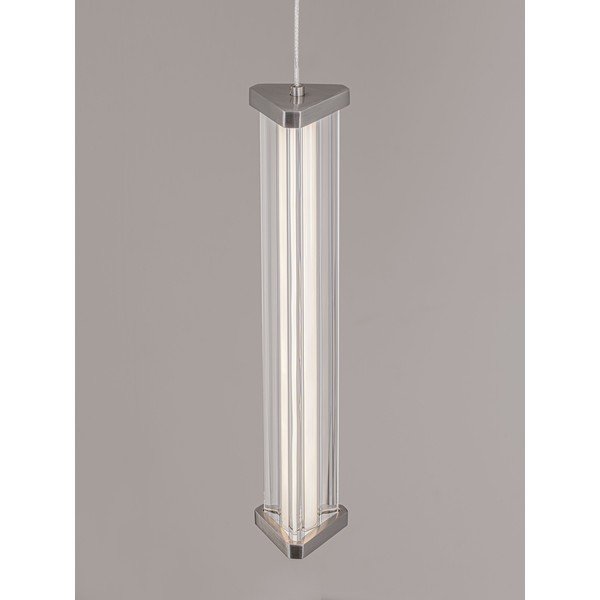 Lustră negru-mat/argintiu-mat LED cu intensitate reglabilă din metal cu abajur din sticlă acrilică ø 6 cm Pheme – Nova Luce-image-1