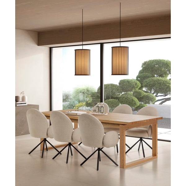 Masă de dining cu blat cu aspect de lemn de stejar 100x220 cm Rina – Marckeric-image-3