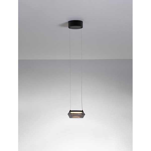 Lustră negru-mat LED din sticlă ø 14 cm Jailyn – Nova Luce-image-4