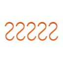 Cârlige portocalii 5 buc. pentru agățat din metal Hang-it – Mette Ditmer Denmark