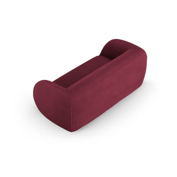 Canapea burgundy cu tapițerie din stofă bouclé 210 cm Essen – Cosmopolitan Design-image-3