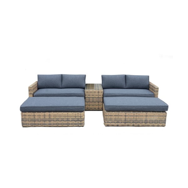 Set mobilier de grădină gri/maro din ratan artificial pentru opt persoane Hartford – Rojaplast-image-3