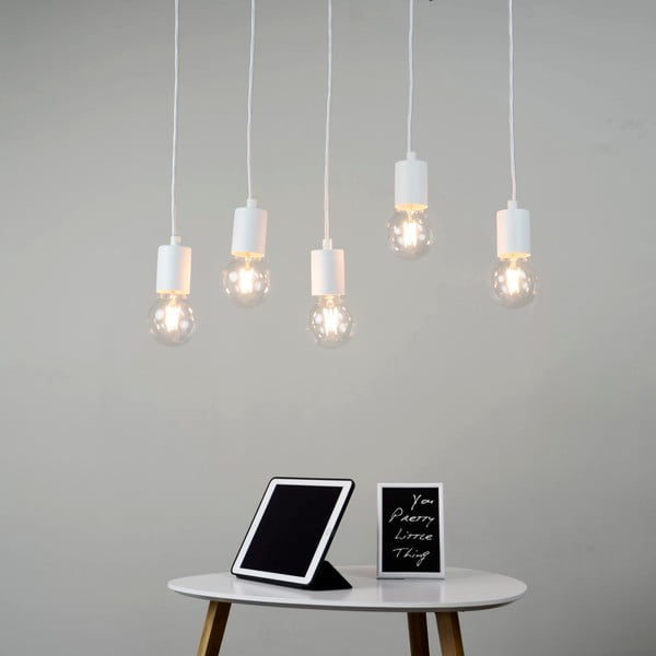 Corp de iluminat cu 5 cabluri Sotto Luce Cero Basic, alb-image-1