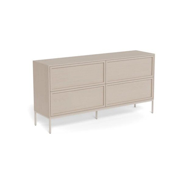 Comodă gri din melamină 157x80x40 cm Palmdale – Actona