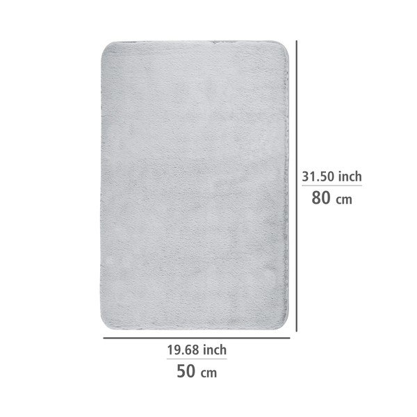 Covoraș de baie gri deschis din material textil 50x80 cm Saravan – Wenko-image-2