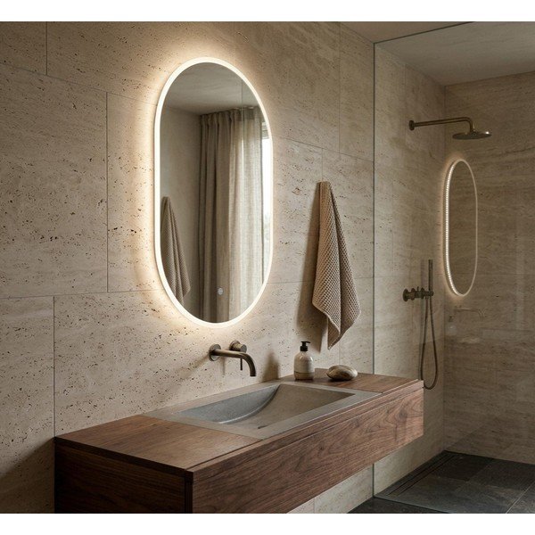 Oglindă de perete cu led 50x80 cm Eclipse – Bonami Essentials-image-1
