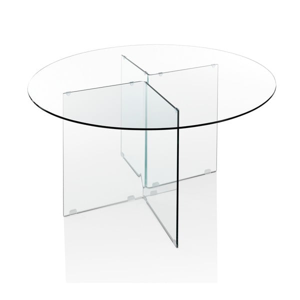 Masă de dining rotundă din sticlă ø 130 cm Kaya – Tomasucci-image-3