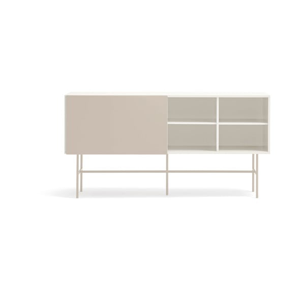 Comodă joasă cu ușă glisantă bej-crem 180x91 cm Nube – Teulat-image-3
