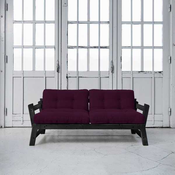 Canapea extensibilă Karup Step Black/Purple Plum-image-1