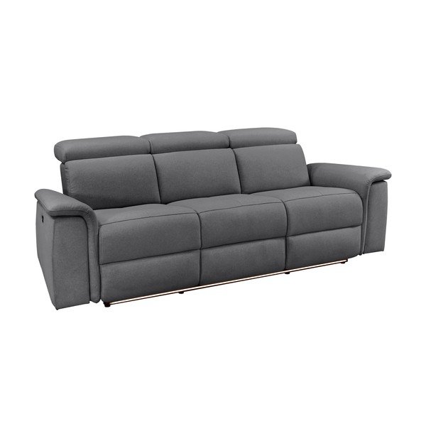 Canapea gri cu tapițerie din piele 211 cm Pareli – Støraa-image-2