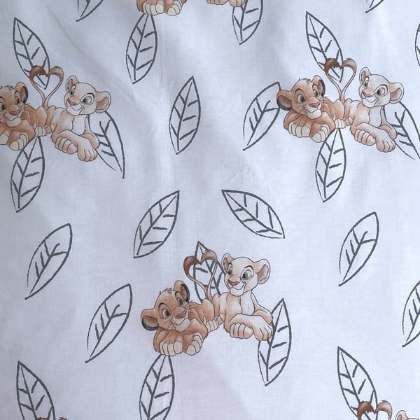 Lenjerie de pat fosforescentă pentru copii galben-deschis din bumbac pentru pat de o persoană 140x200 cm Lion King "Best friends" – Jerry Fabrics-image-4