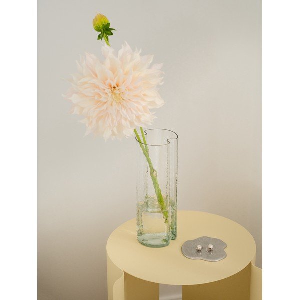 Vază din sticlă lucrată manual (înălțime 24 cm) Tubu – noo.ma-image-1