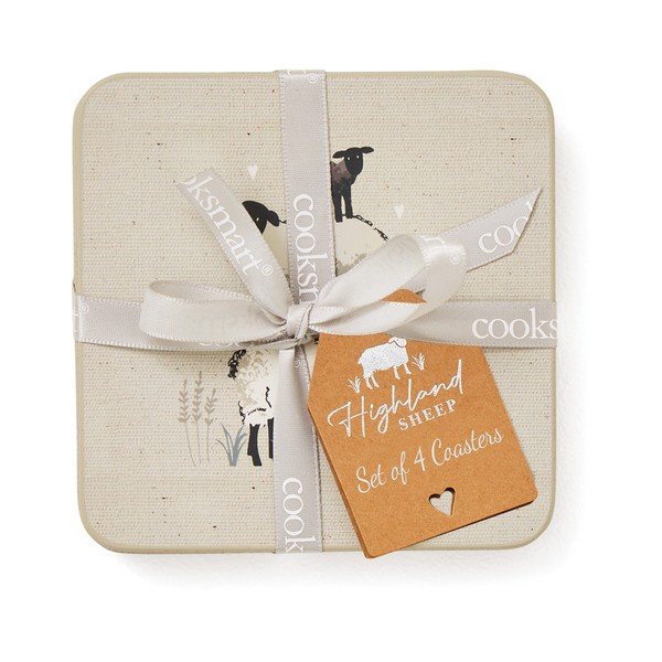 Coasters taupe 4 buc. din plută Highland Sheep – Cooksmart ®-image-2