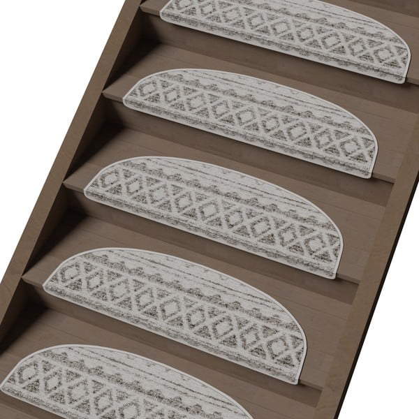 Covorașe pentru scări crem 16 buc. 20x65 cm Cottage Warmth – Vitaus-image-1