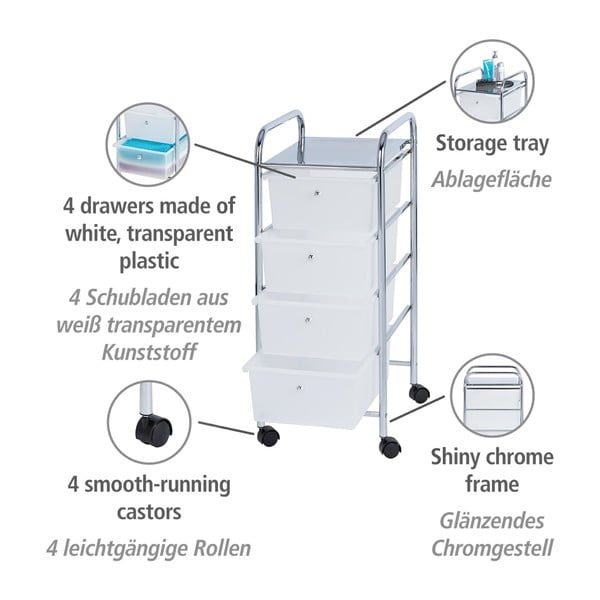 Raft mobil pentru baie, 4 compartimente, Wenko Messina-image-3