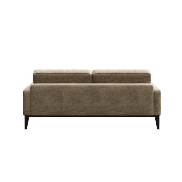 Canapea cu husă din imitație de piele MESONICA Musso Tufted, bej, 173 cm-image-3