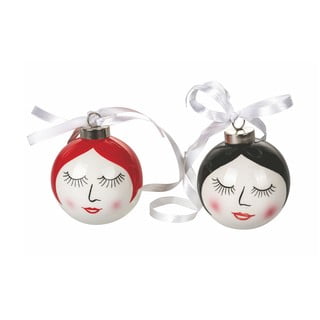 Set 6 ornamente de Crăciun din dolomită Villa d'Este Fantasy, ø 7 cm