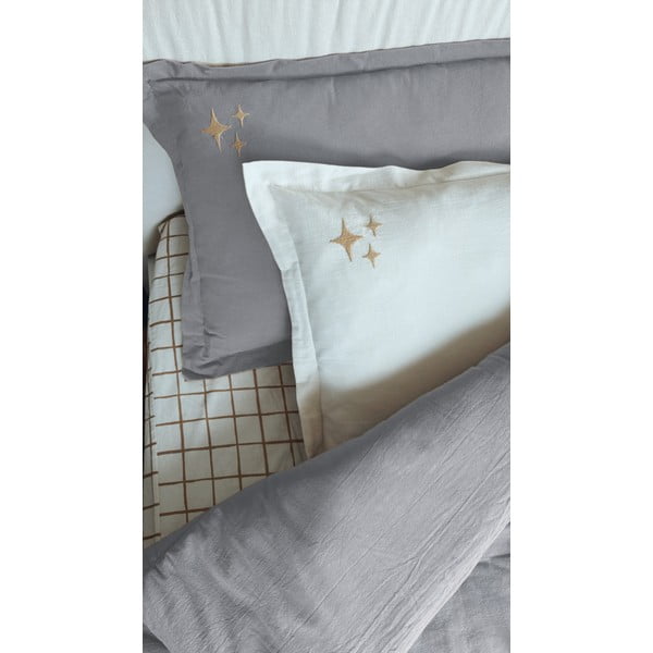 Set pentru pătuț gri Stars – Malomi Kids-image-1