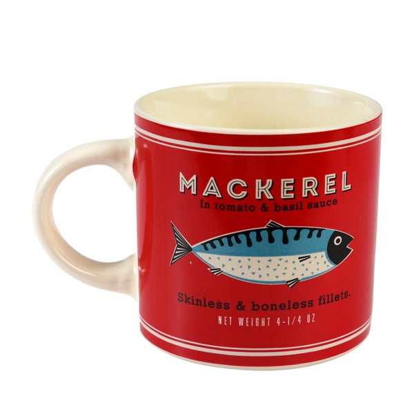 Cană roșie-crem din ceramică 350 ml Fish – Rex London