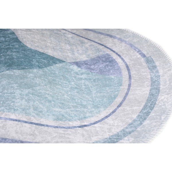 Covor albastru-crem lavabil rotund ø 120 cm Yuvarlak – Vitaus-image-2
