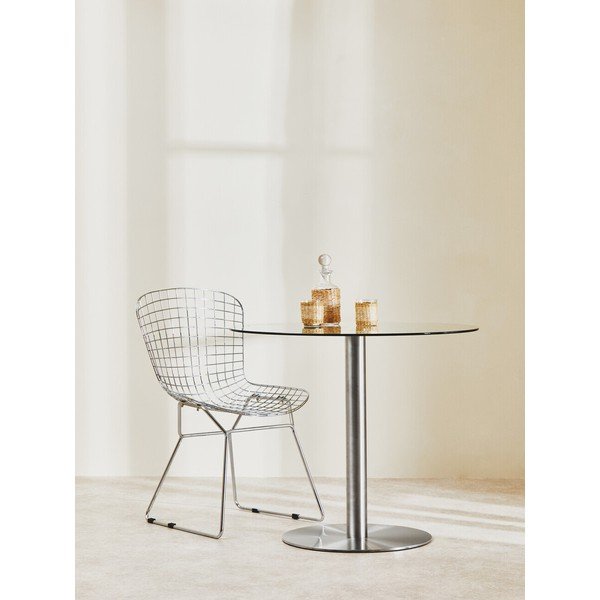 Masă de dining rotundă cu blat din sticlă ø 90 cm Metropolitan – Premier Housewares-image-1