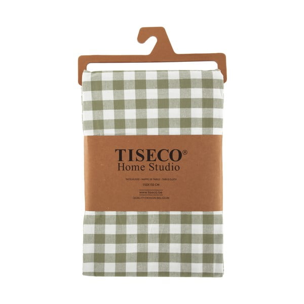 Față de masă din bumbac 150x150 cm Gingham – Tiseco Home Studio-image-2