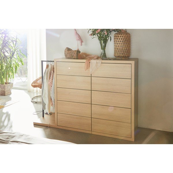 Comodă cu aspect de lemn de stejar 105x113 cm Hugo - TemaHome-image-1