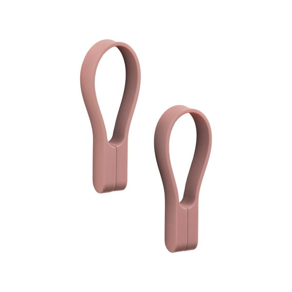 Clipsuri pentru prosoape roz prăfuit 2 buc. din silicon Loop – Zone
