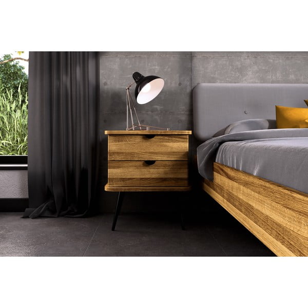 Noptieră din lemn de stejar Kula – The Beds-image-4