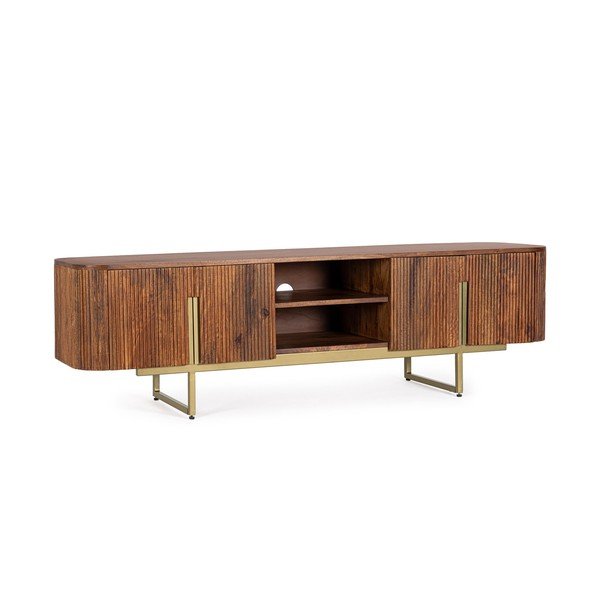 Comodă TV în culoare naturală din lemn de mango 180x45x40 cm Vilas – Bizzotto