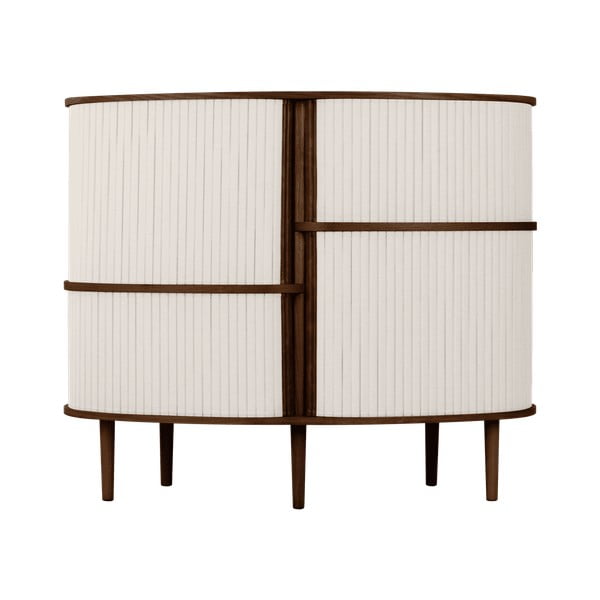 Dulap maro-bej cu aspect de lemn de stejar cu ușă glisantă 120x100x50 cm Audacious – UMAGE