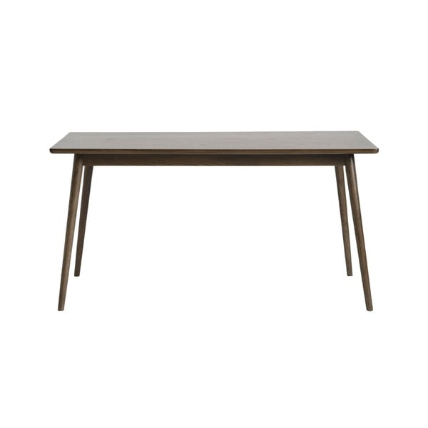 Masă de dining maro extensibilă cu blat cu aspect de lemn de stejar 150x90 cm Barrali – Unique Furniture