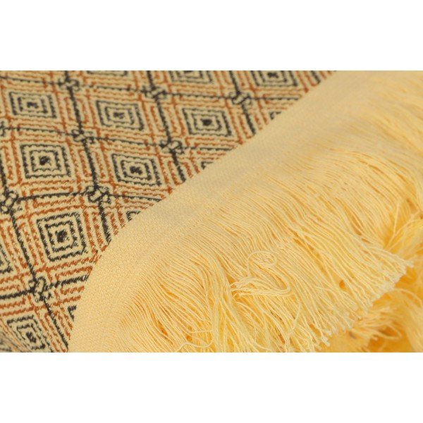 Prosop galben/maro din bumbac 150x75 cm Twins - Foutastic-image-4