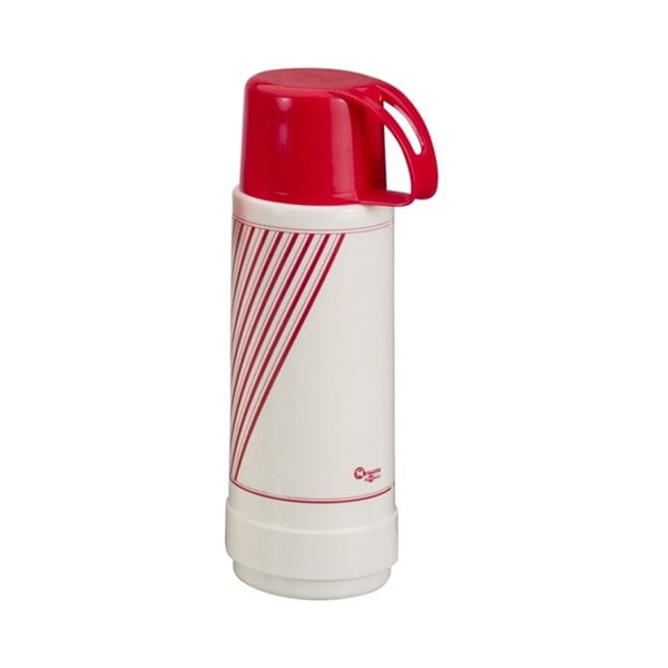 Sticlă termos Metaltex Vacuum, 1 l, alb-roșu
