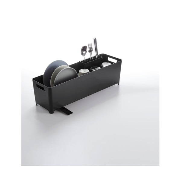 Suport de scurgere vase din silicon Yamazaki Flow, negru-image-3