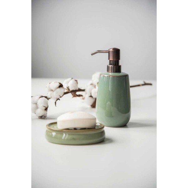 Set de accesorii de baie verde din ceramică Sermione – Wenko-image-1