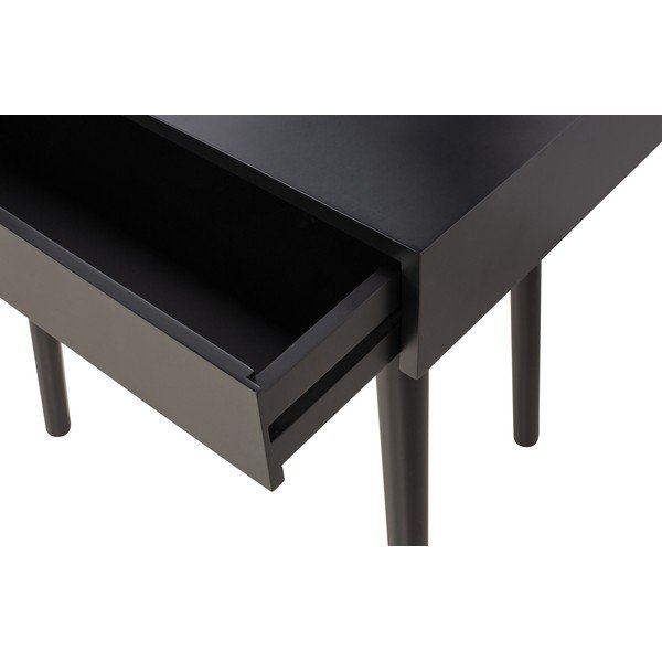Masă de toaletă cu picioare din lemn de pin WOOOD Vanity, negru-image-1
