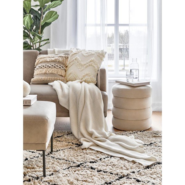 Față de pernă decorativă din bumbac Westwing Collection Akesha, 45 x 45 cm, bej-image-4